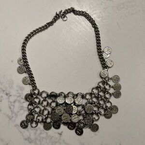 Silver coin necklace